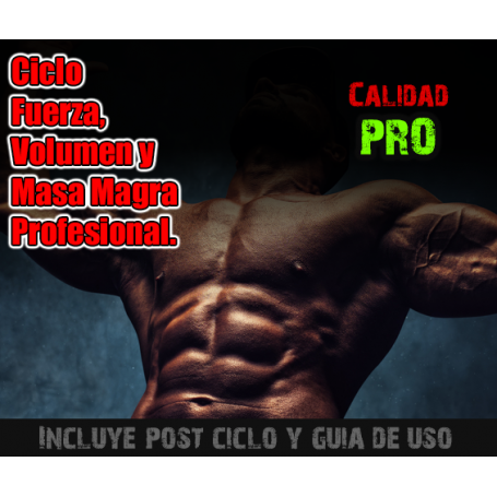 Ciclo Fuerza, Volumen y Masa Magra Profesional. PRO