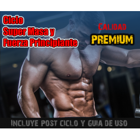 Ciclo Super Masa y Fuerza Principiante. PREMIUM Ciclo Super Masa y Fuerza Principiante. PREMIUM
